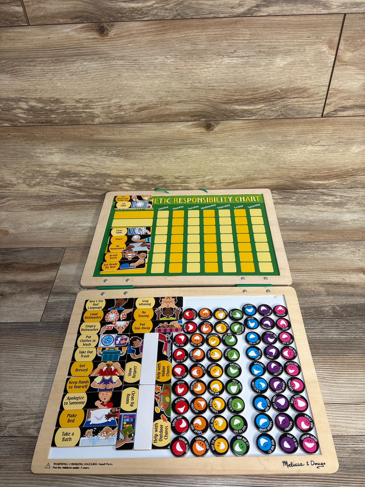 Melissa & Doug Deluxe Wooden Magnetic Responsibility Chart