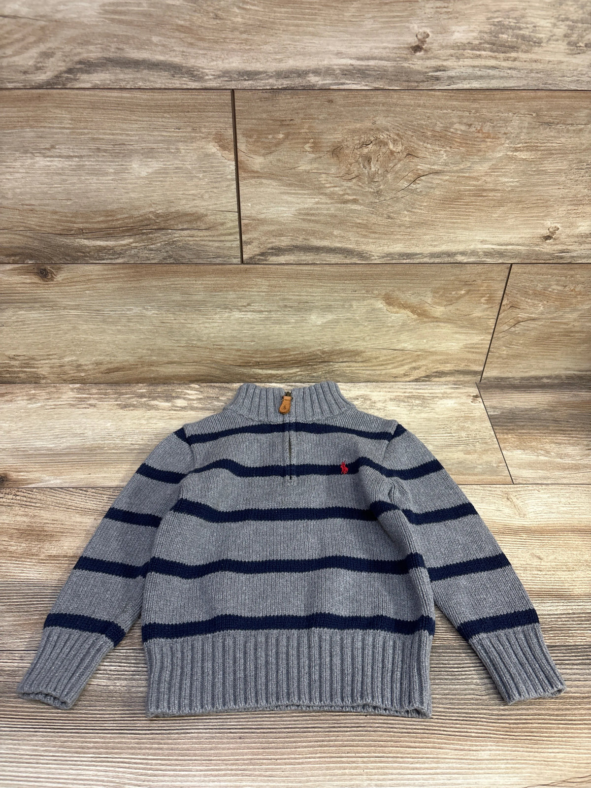 Polo Ralph Lauren Knit Quarter-Zip Sweater Grey sz 3T