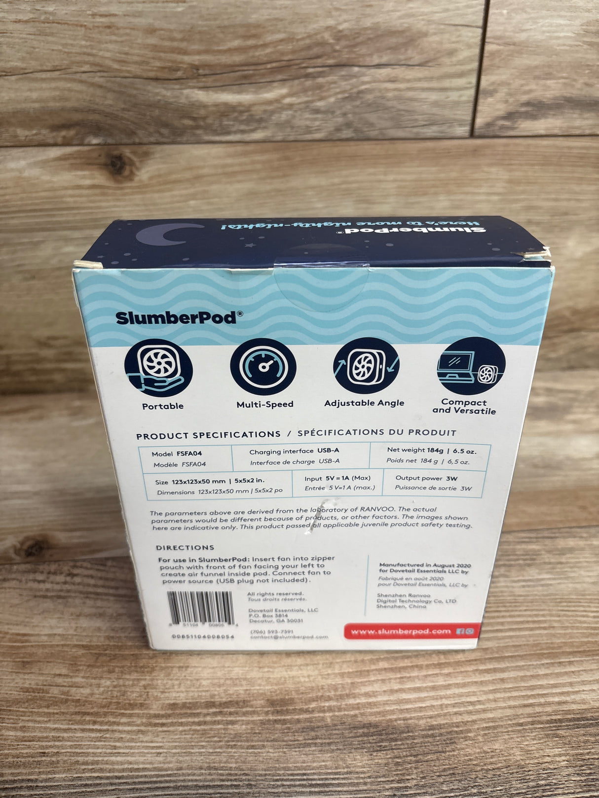 NEW SlumberPod Portable USB Fan