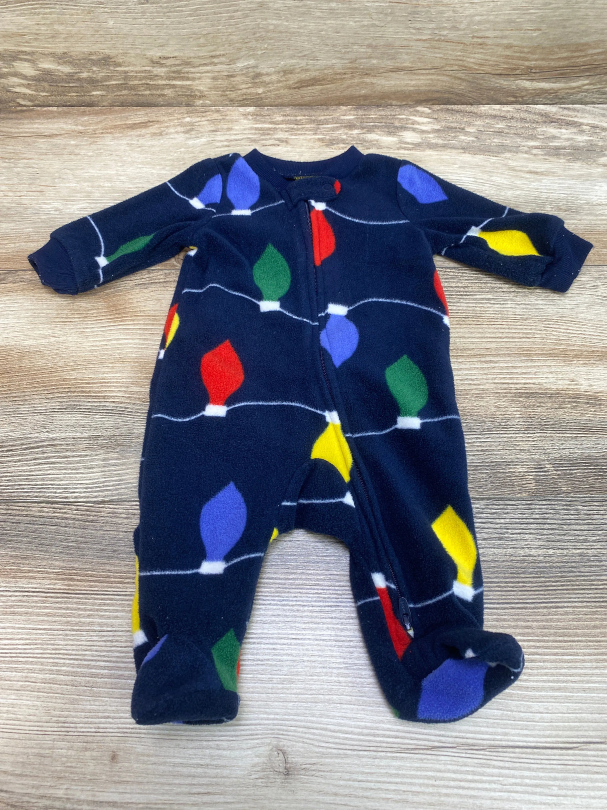 Carter's Christmas Lights Blanket Sleeper Navy sz Newborn - Me n Mommy To Be