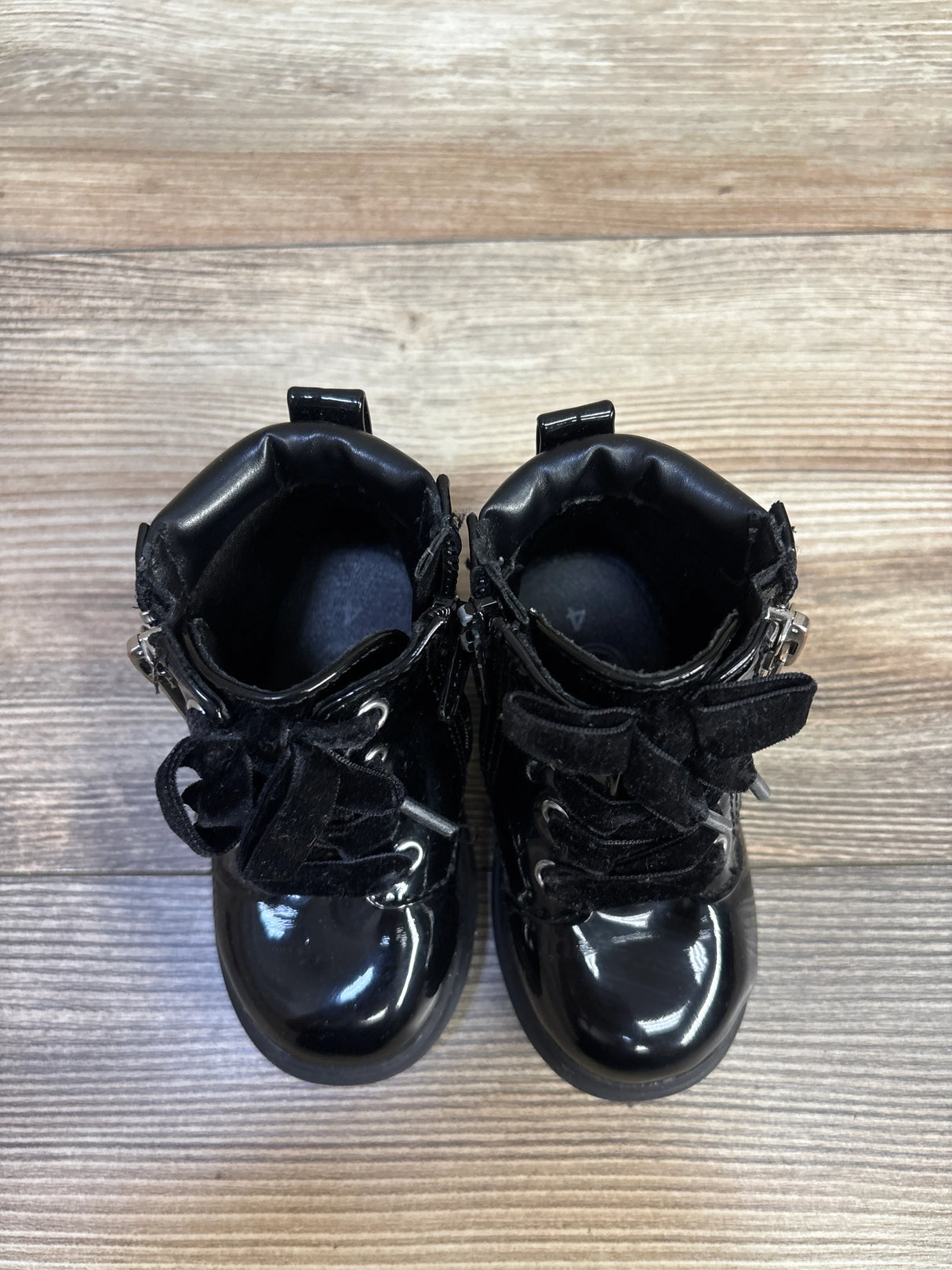 Wonder Nation Leather Boots Black sz 4c