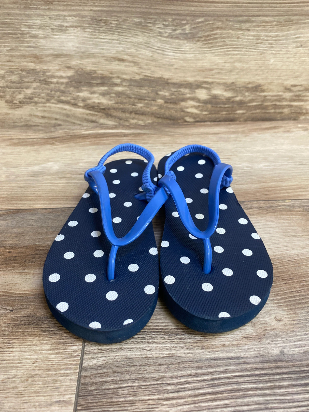 Flip Flops Navy/White Dots sz 11-12c - Me n Mommy To Be