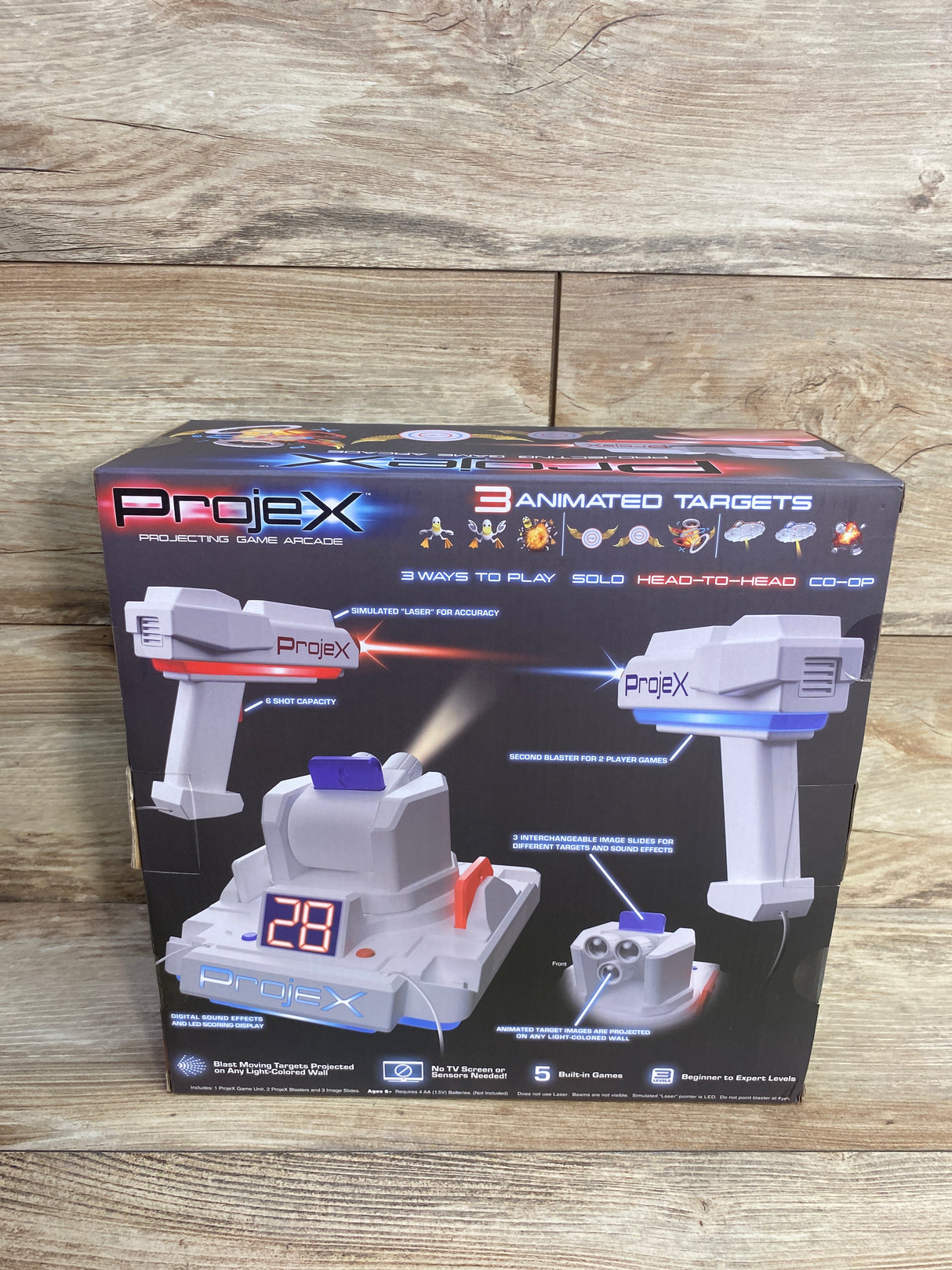 NEW ProjeX Image Projecting Arcade Game: Interactive Laser Tag Toy Blasters