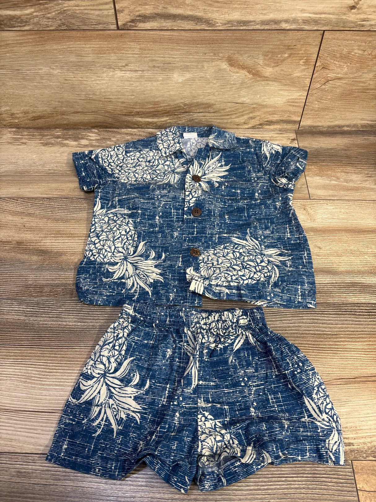 Palmwave Hawaii 2pc Tropical Cabana Set Blue sz 2T