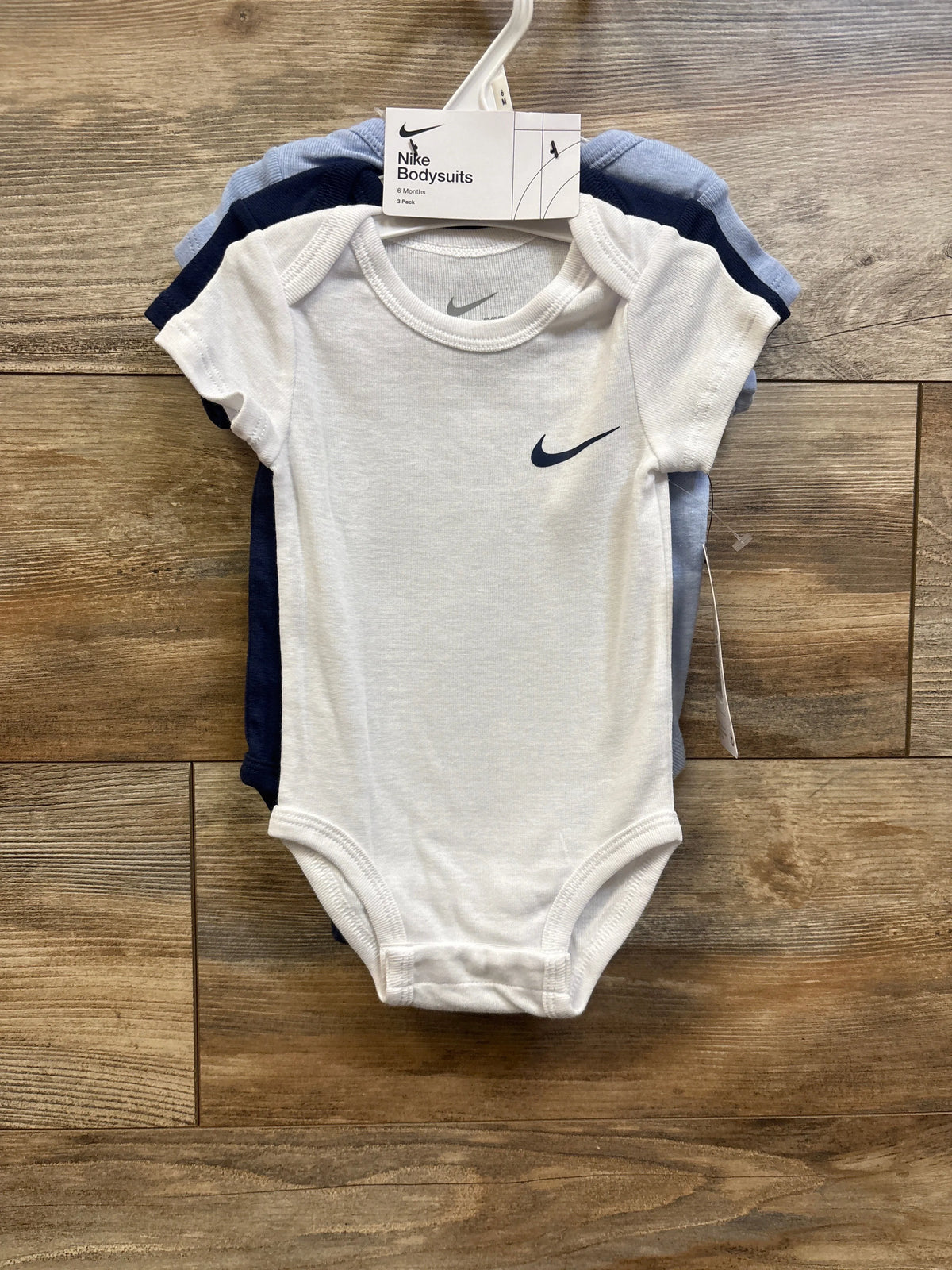NEW Nike 3pk Bodysuits Blue sz 6m