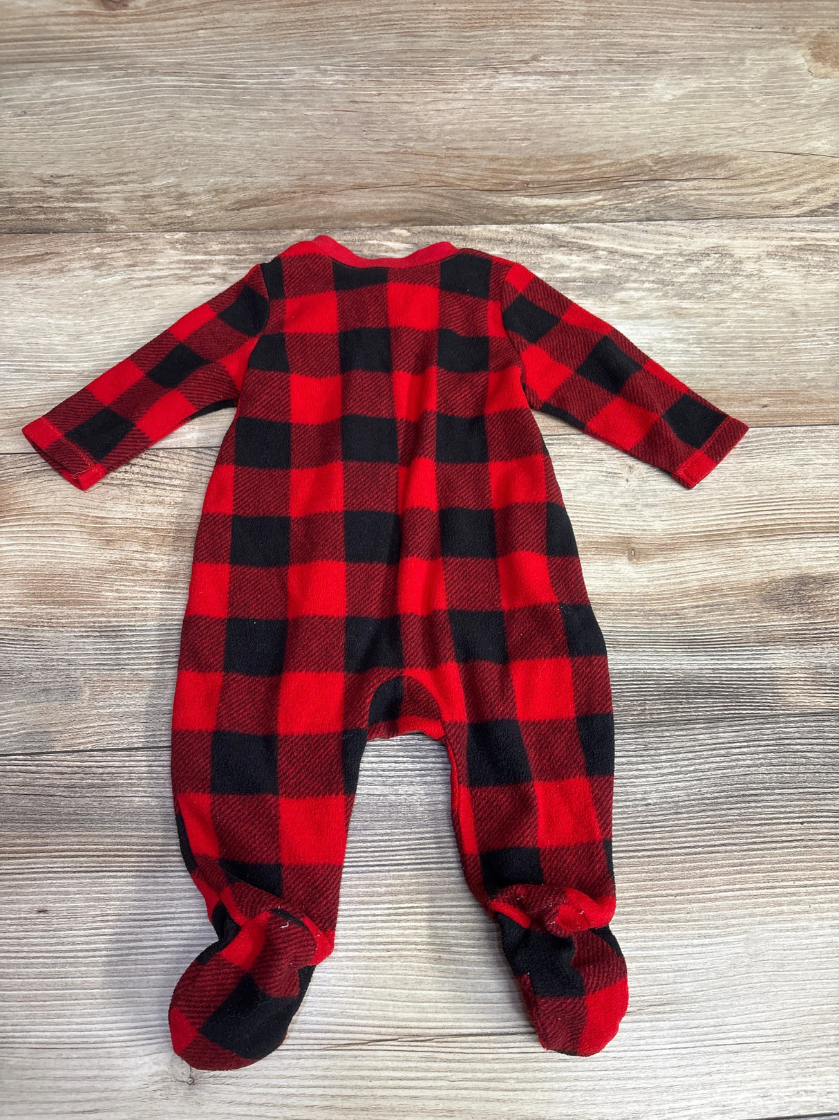 Old Navy Buffalo Plaid Blanket Sleeper Red sz 0-3m