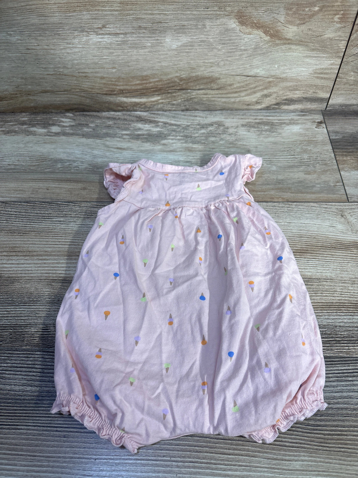 Carter's Button-Front Ice Cream Shortie Romper Pink s 3m