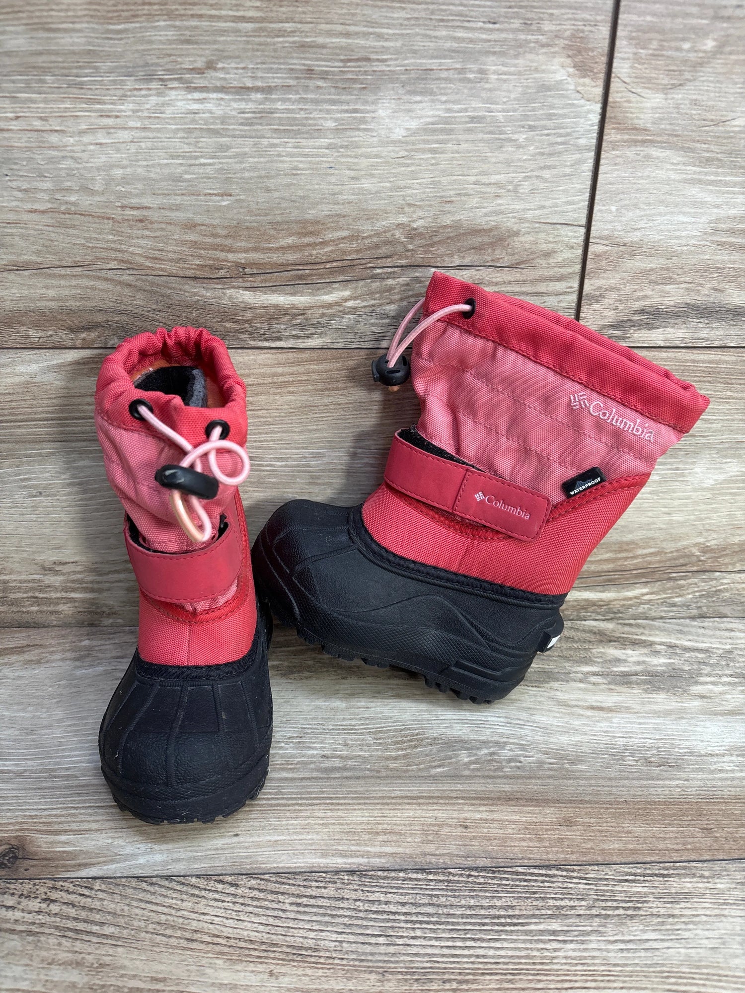 Columbia Powderbug Plus II Waterproof Snow Boots Pink sz 7c
