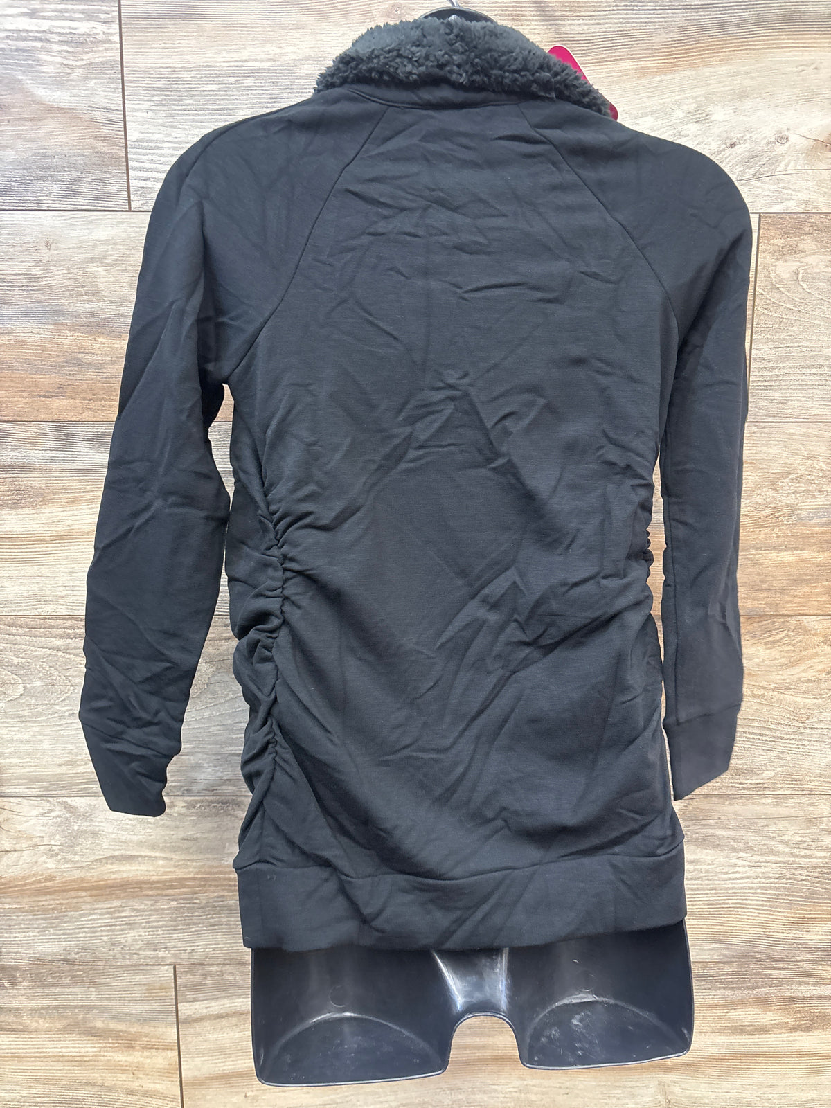 NEW Isabel Maternity Snap Sherpa Collar Sweatshirt Black sz XS