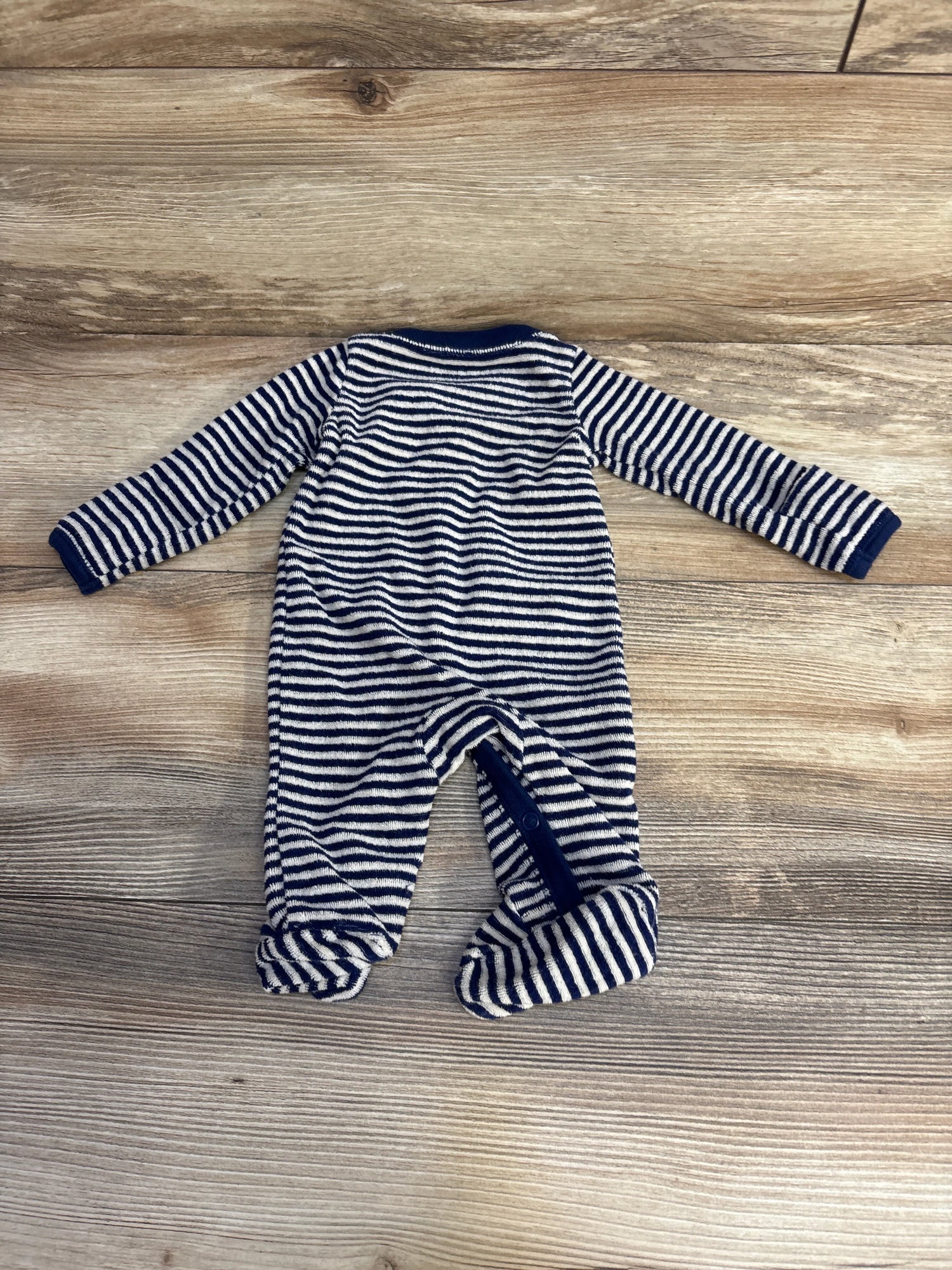 Carter's Striped Terry Cloth Sleeper Navy sz Newborn - Me n Mommy To Be
