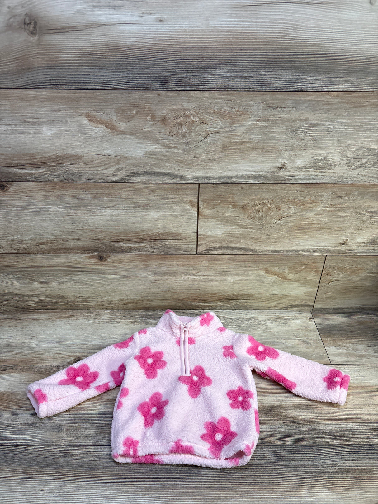 Just One You Sherpa Half Zip Pull Over Hoodie Pink sz 18m