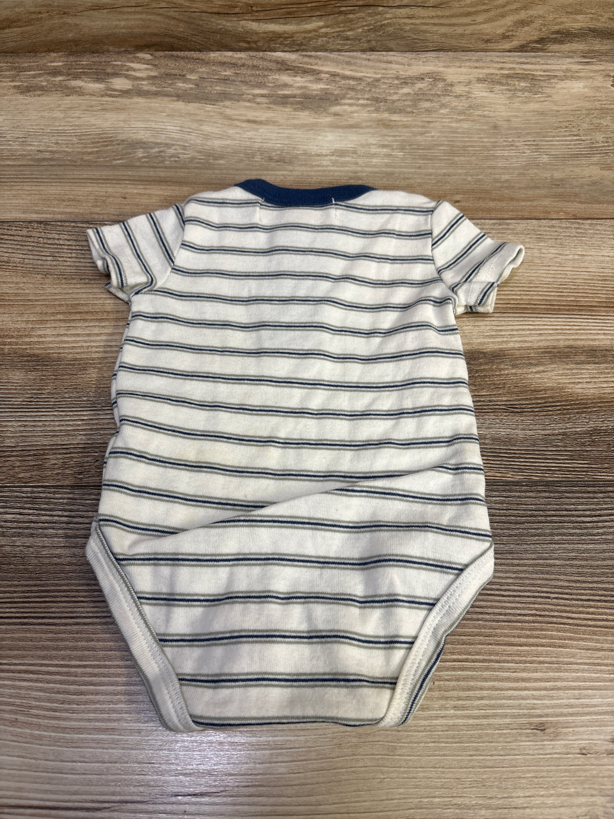 RZ by Rachel Zoe Striped Henley Bodysuit White sz 3/6m