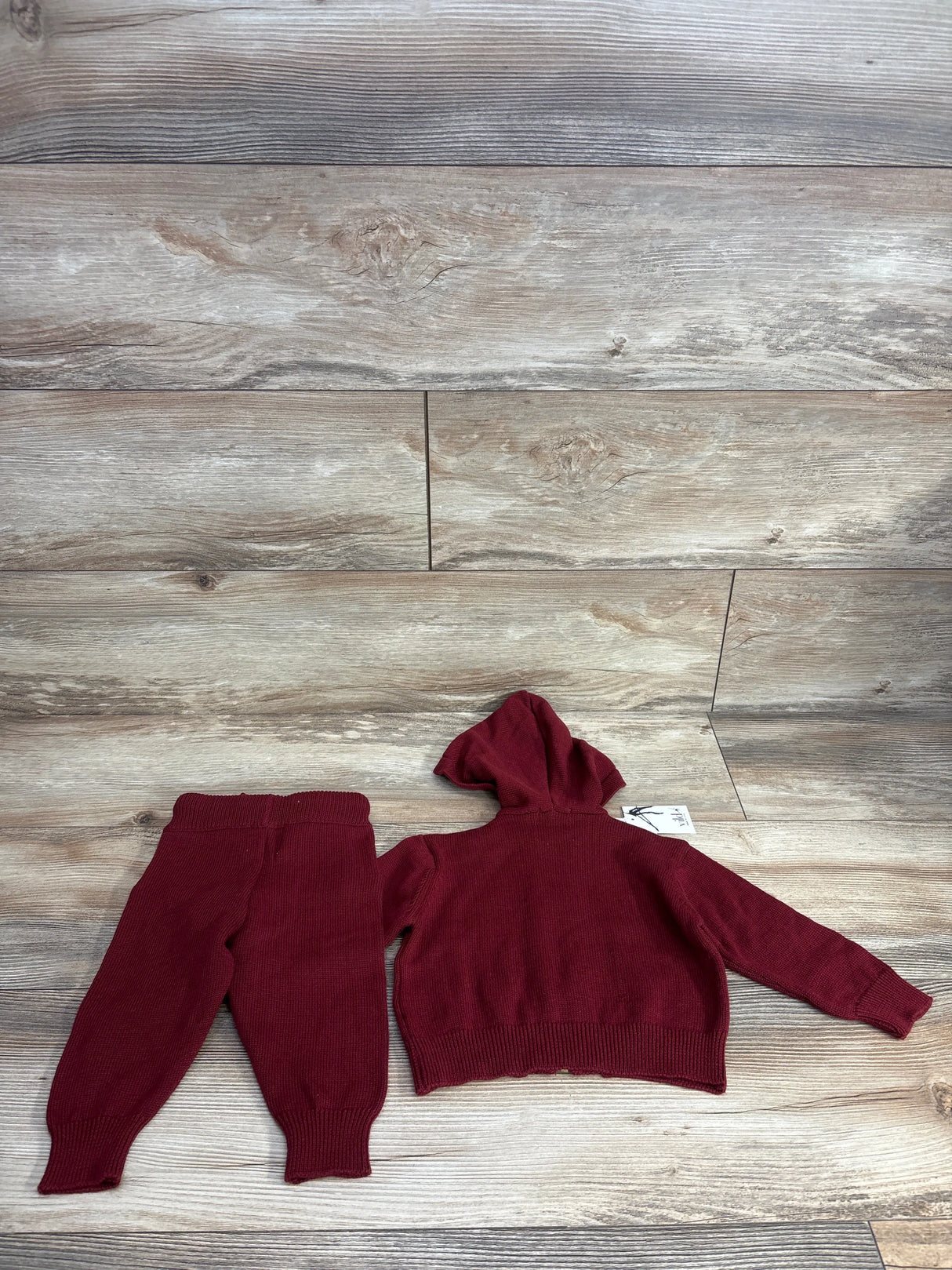 NEW Vild House of Little Organic Knit Cardigan & Joggers in Red Jasper sz 0-6m