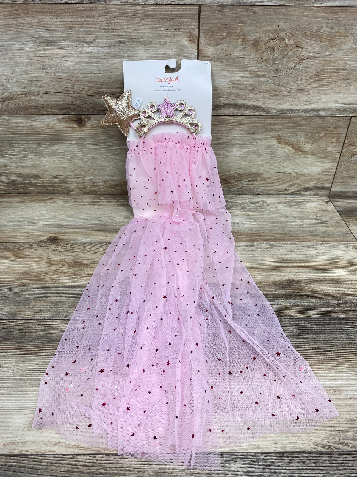NEW Cat & Jack Dress-Up Fun 3pc Headband, Cape, & Wand Set Ages 3+