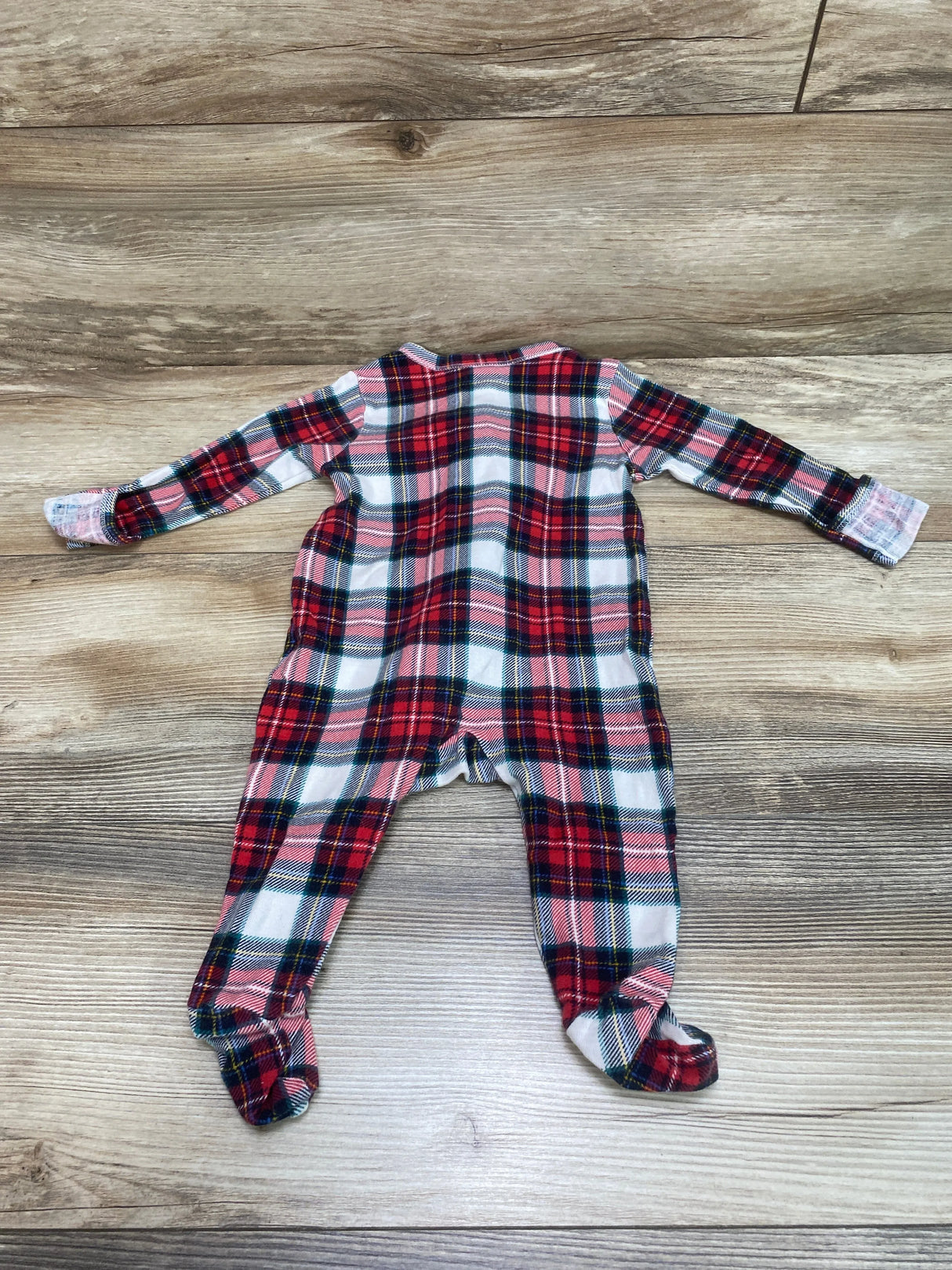 Old Navy Plaid Sleeper Red sz 3-6m - Me n Mommy To Be