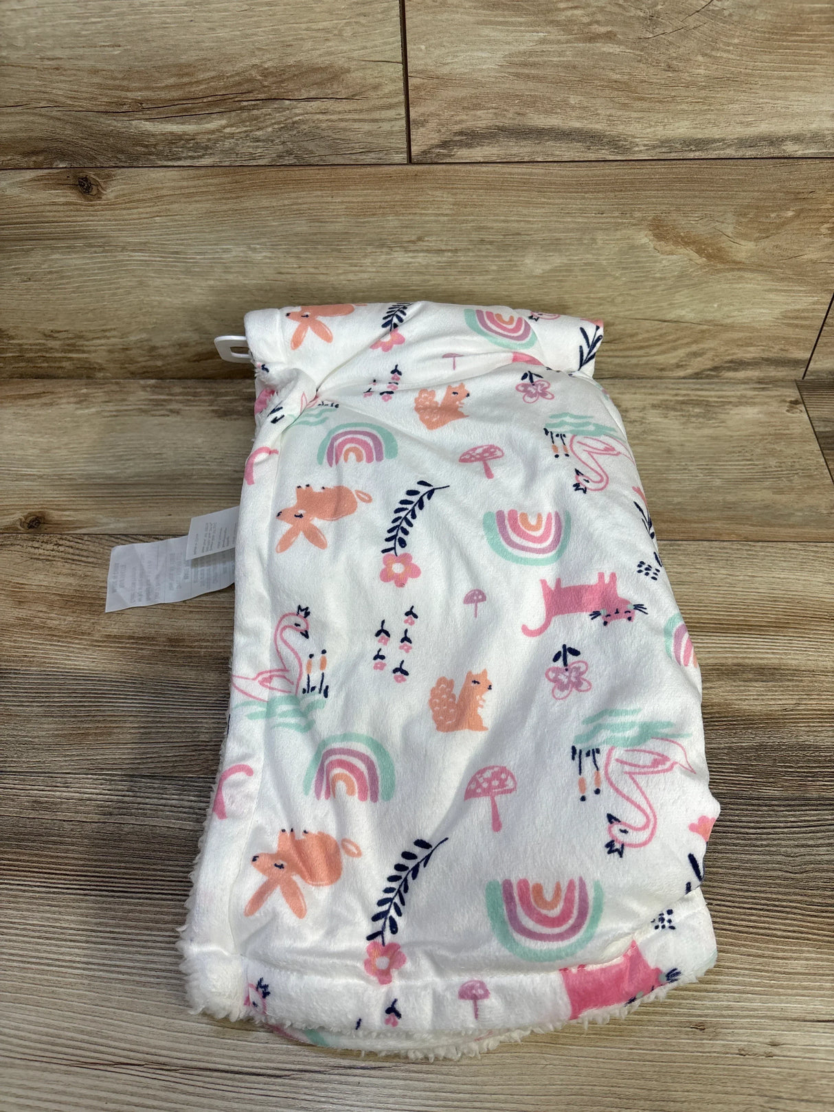 NEW Plush Throw Blanket & Neck Pillow White