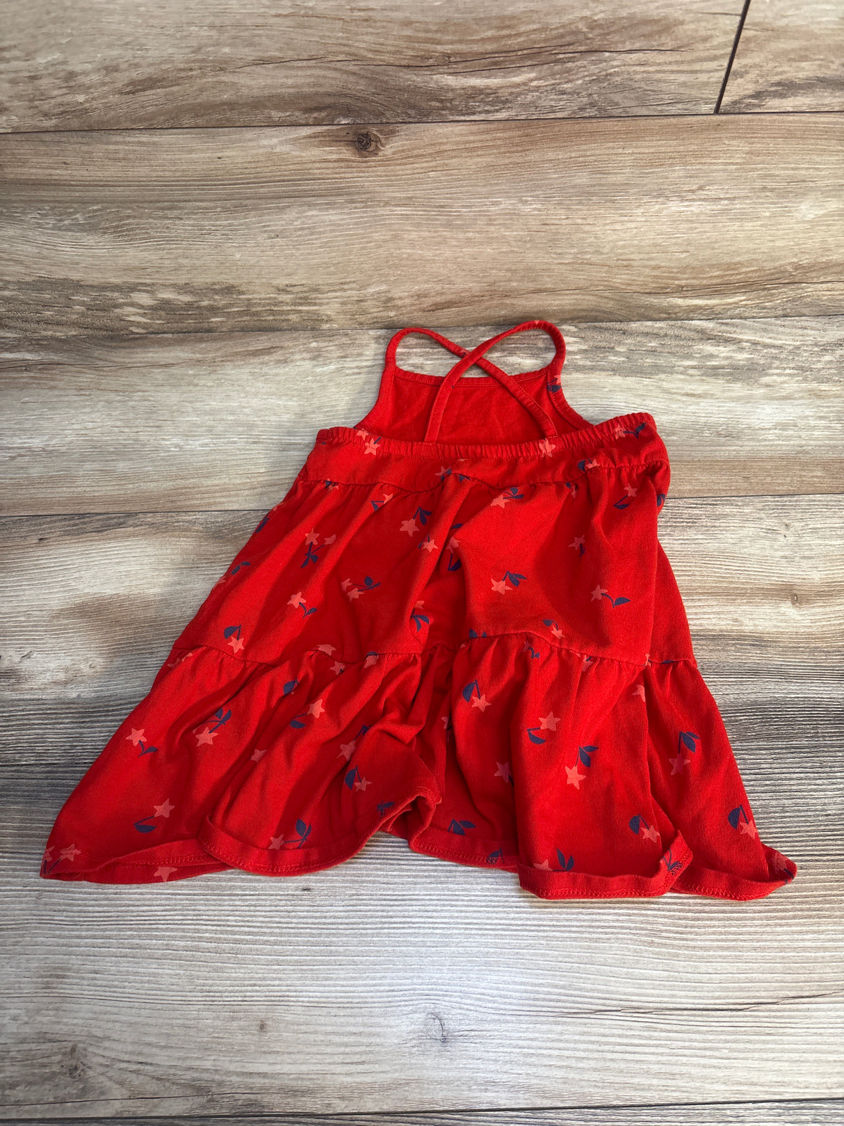 Cat & Jack Star Print Tank Dress Red sz 4T