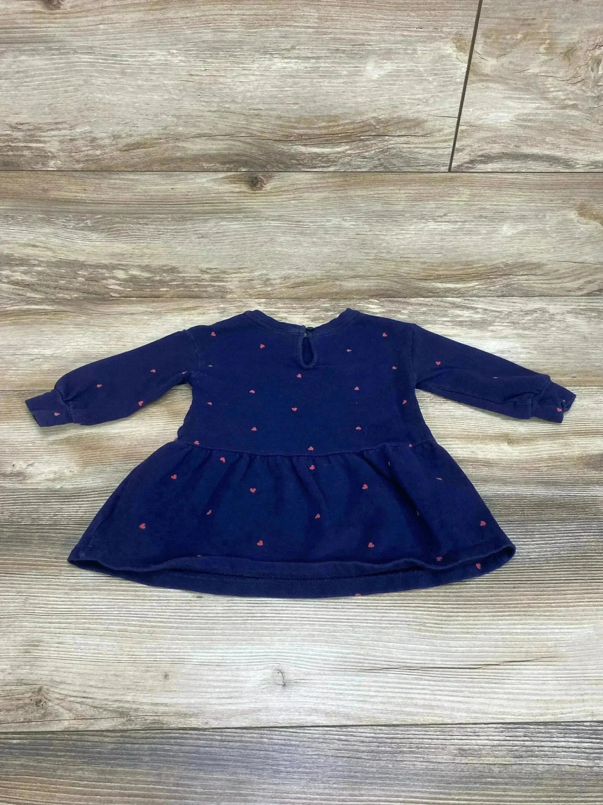 Baby Gap Heart Print Sweatshirt Dress Navy sz 12-18m - Me n Mommy To Be
