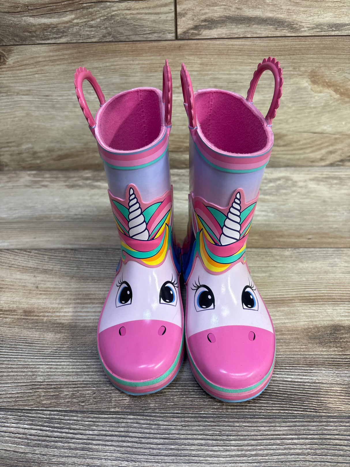 Member's Mark Unicorn Rain Boots Pink sz 9/10c