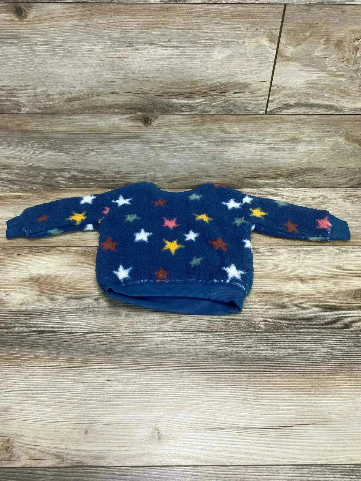 Jumping Beans Sherpa Star Print Sweatshirt Blue sz 9m - Me n Mommy To Be