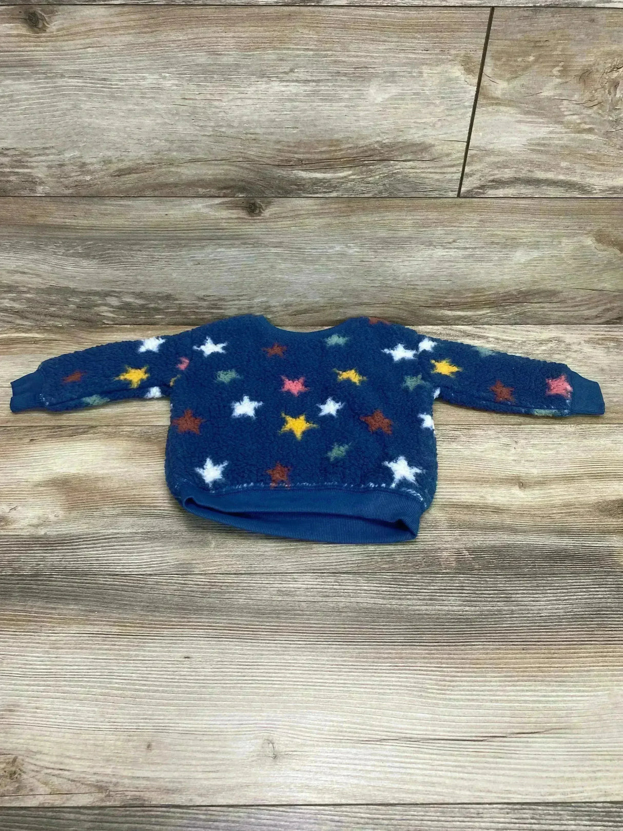 Jumping Beans Sherpa Star Print Sweatshirt Blue sz 9m - Me n Mommy To Be