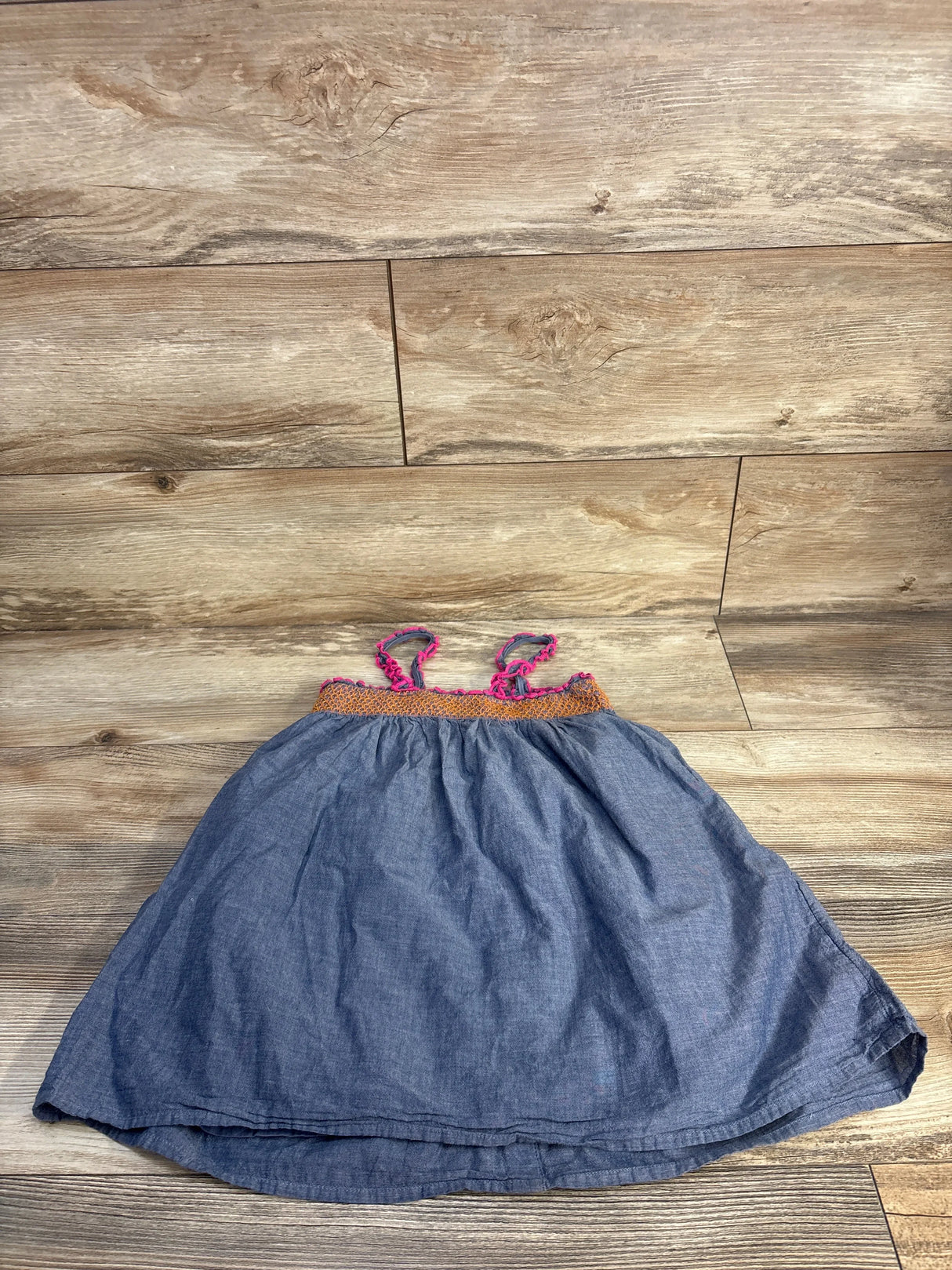 Cat & Jack Chambray Button-Front Dress Blue sz 5T