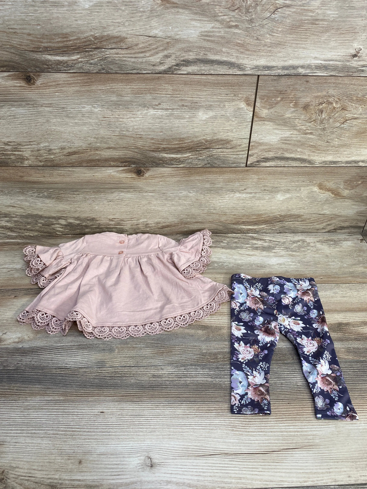 Cynthia Rowley 2pc Top & Leggings Pink sz 0-3m - Me n Mommy To Be