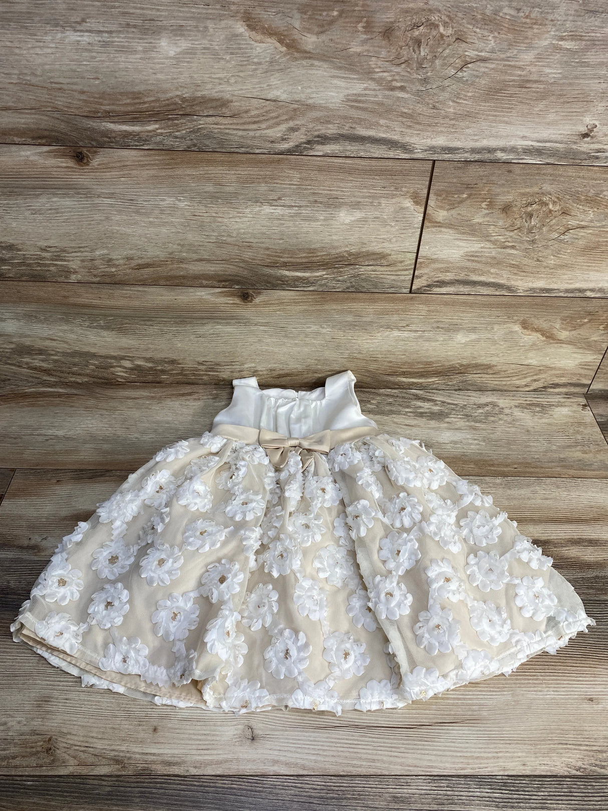 Ashley Ann Floral Dress Ivory sz 2T - Me n Mommy To Be