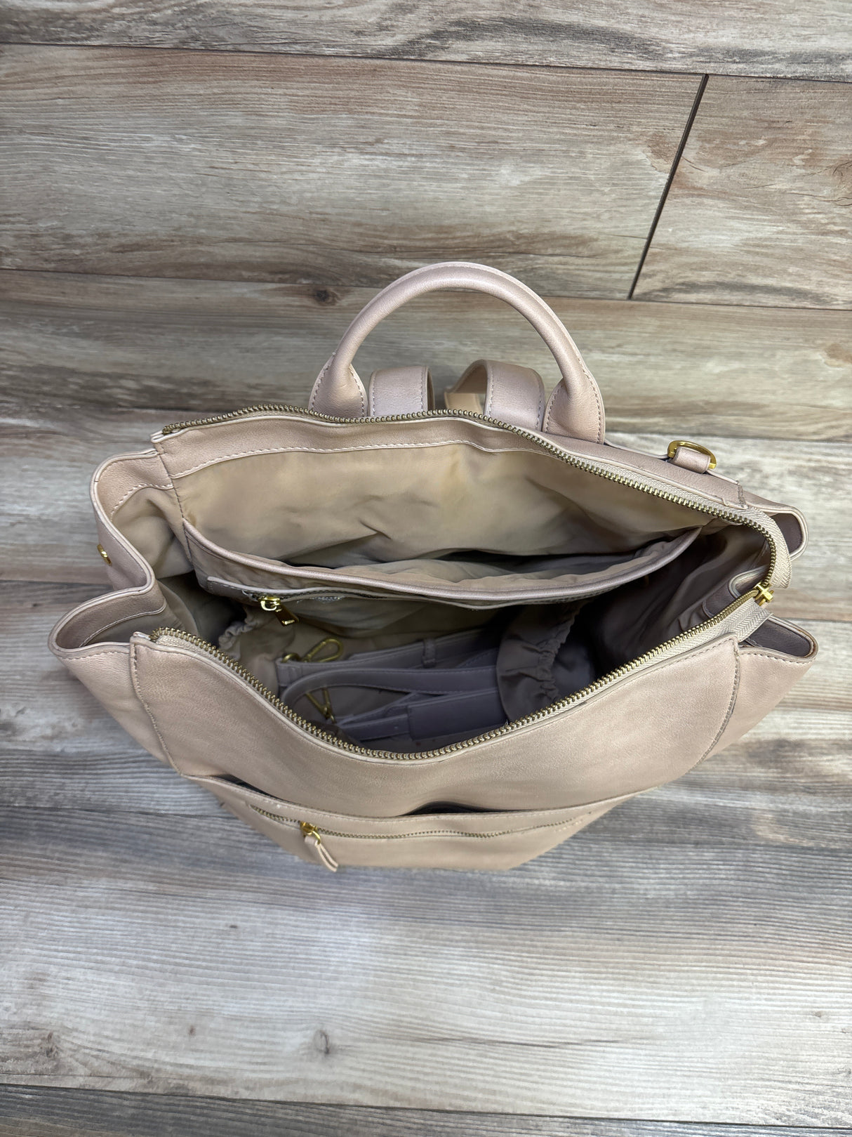 The Fawn Square Diaper Bag, Beige - Me n Mommy To Be