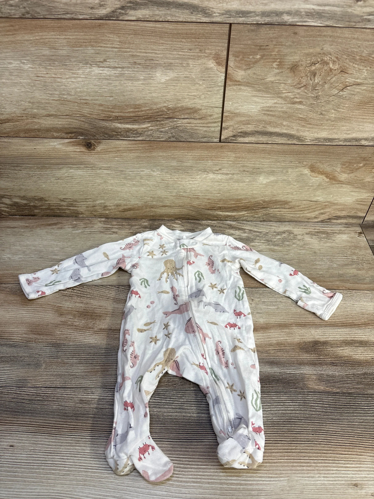 Carter's Sea Animal Sleeper White sz 3m