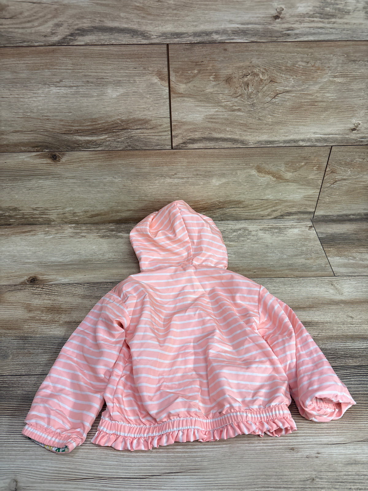 Reversible Fruit Print/Waterproof Jacket White sz 3T