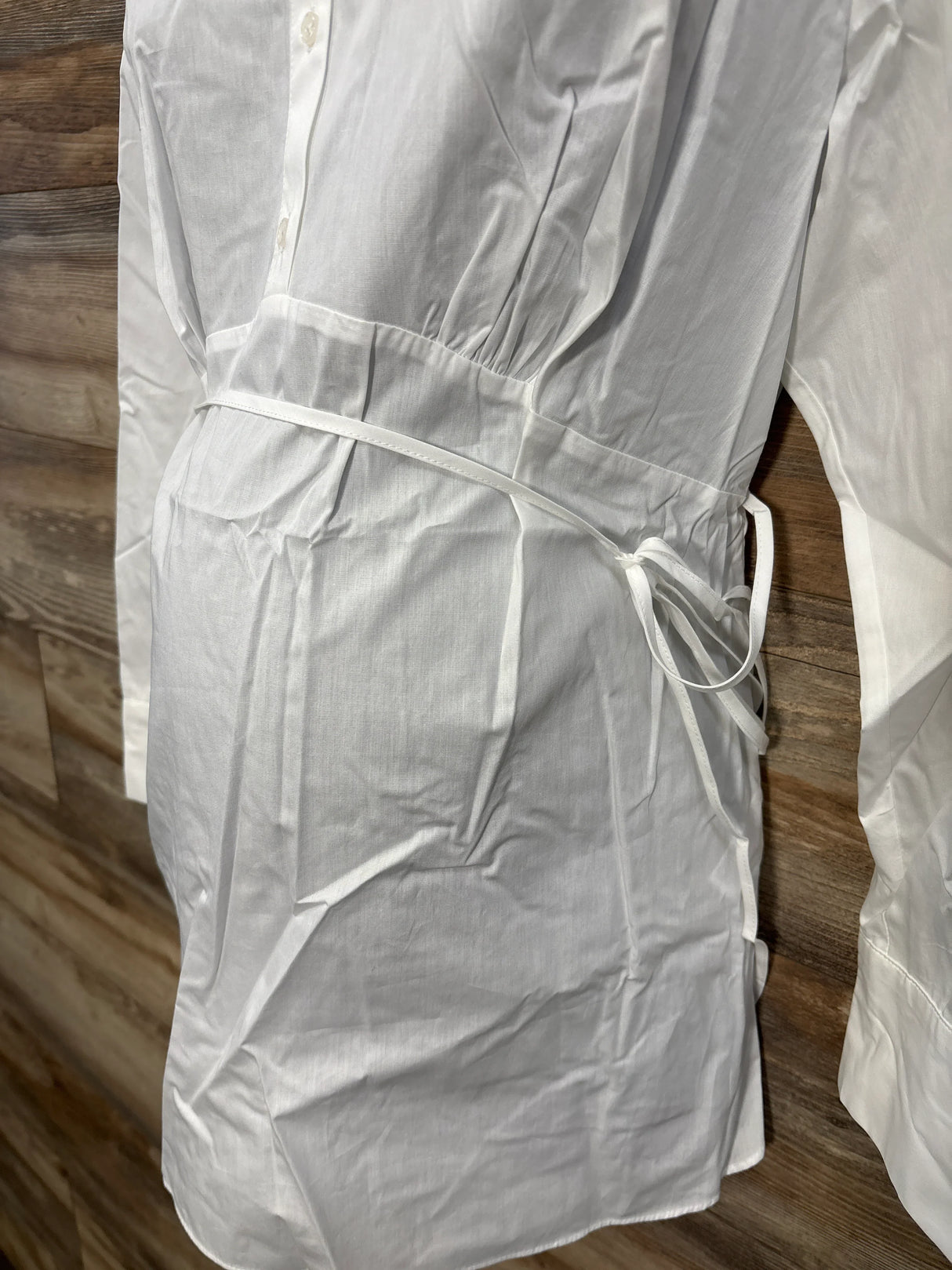 NWOT Gap Maternity Popover Shirt White sz Large