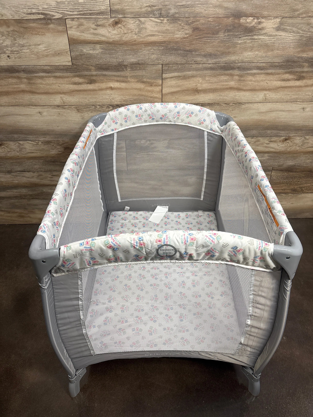 NEW Crib for Kids Playard, Grey