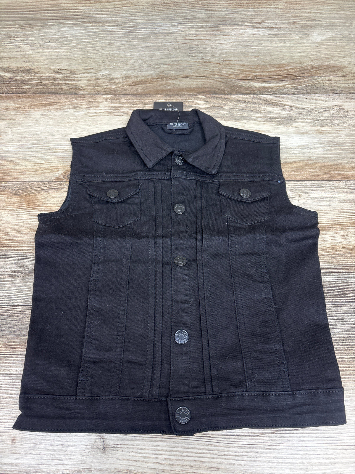 NEW Little Bipsy Denim Vest Black sz 3-4T