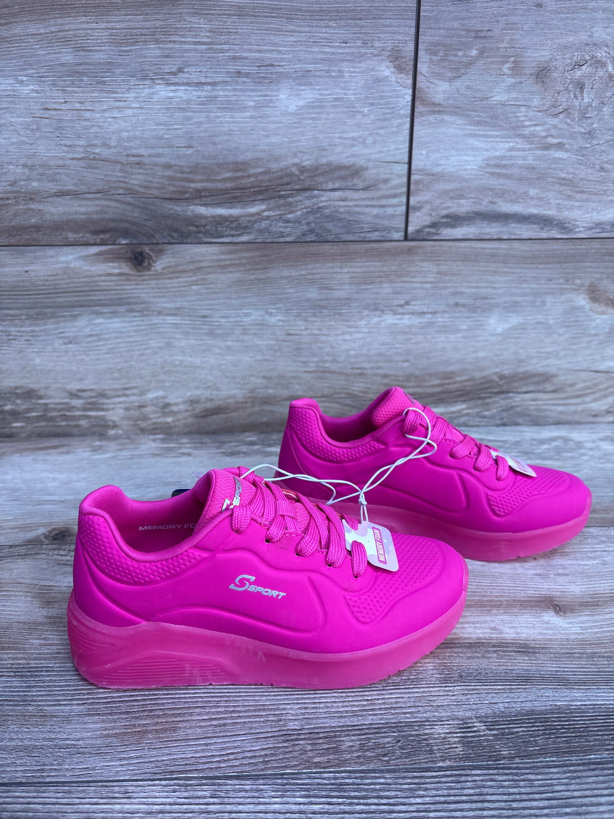 NEW Sketchers S Sport Conny Sneakers Pink sz 1Y