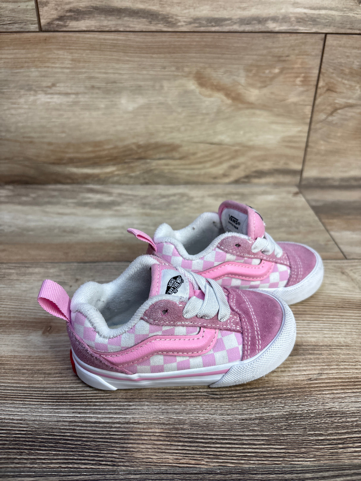 Vans Knu Skool Checkerboard Sneakers Pink sz 5.5c