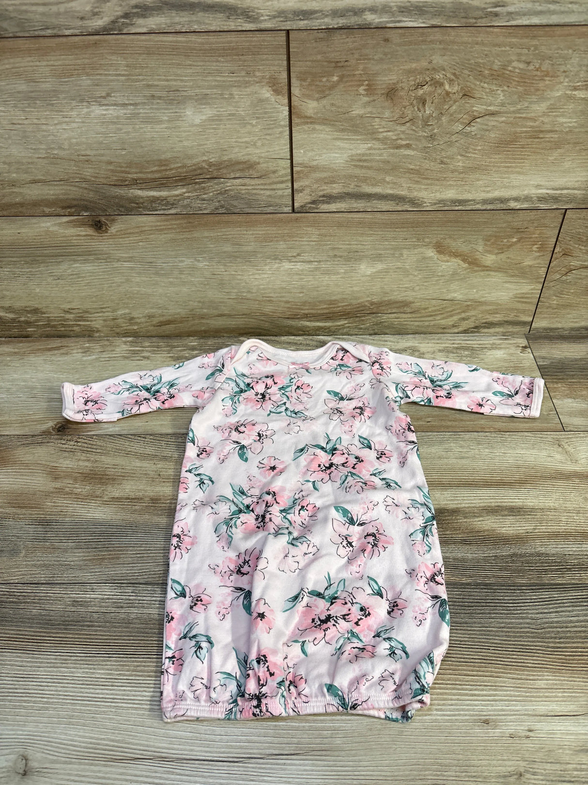 Little Me Floral Sleep Gown Pink sz 0-3m
