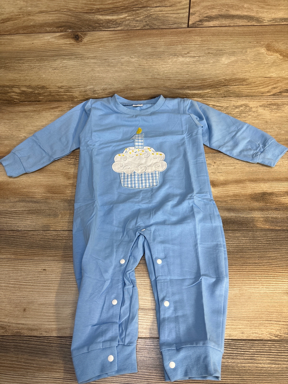 NWOT Goocheer First Birthday Coverall Blue sz 12-18m
