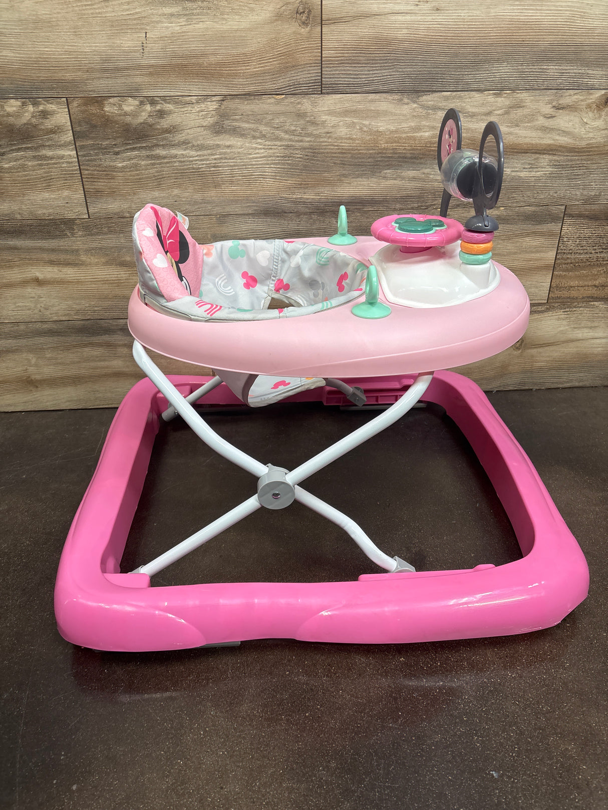 Bright Starts Minnie Mouse Tiny Trek Forever Besties 2-in-1 Walker, Pink