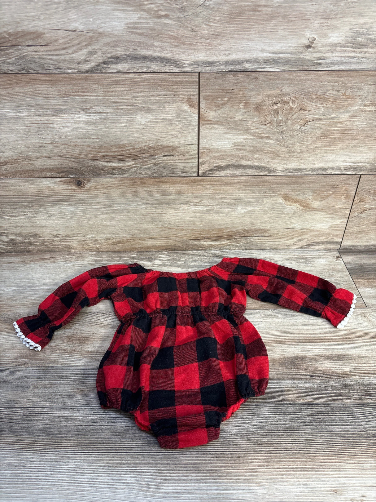 Shein Buffalo Print Shortie Romper Red sz 12-18m