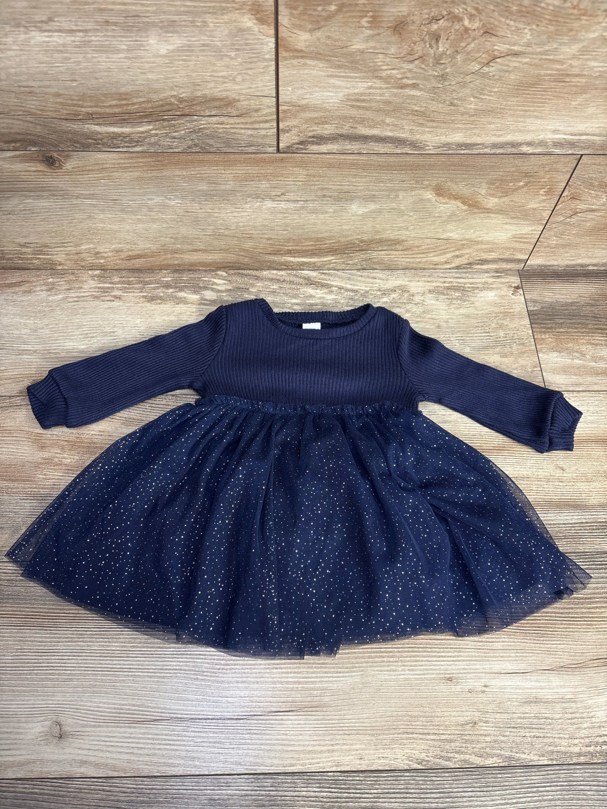 Just One You Ribbed Tulle Dress Navy sz 12m