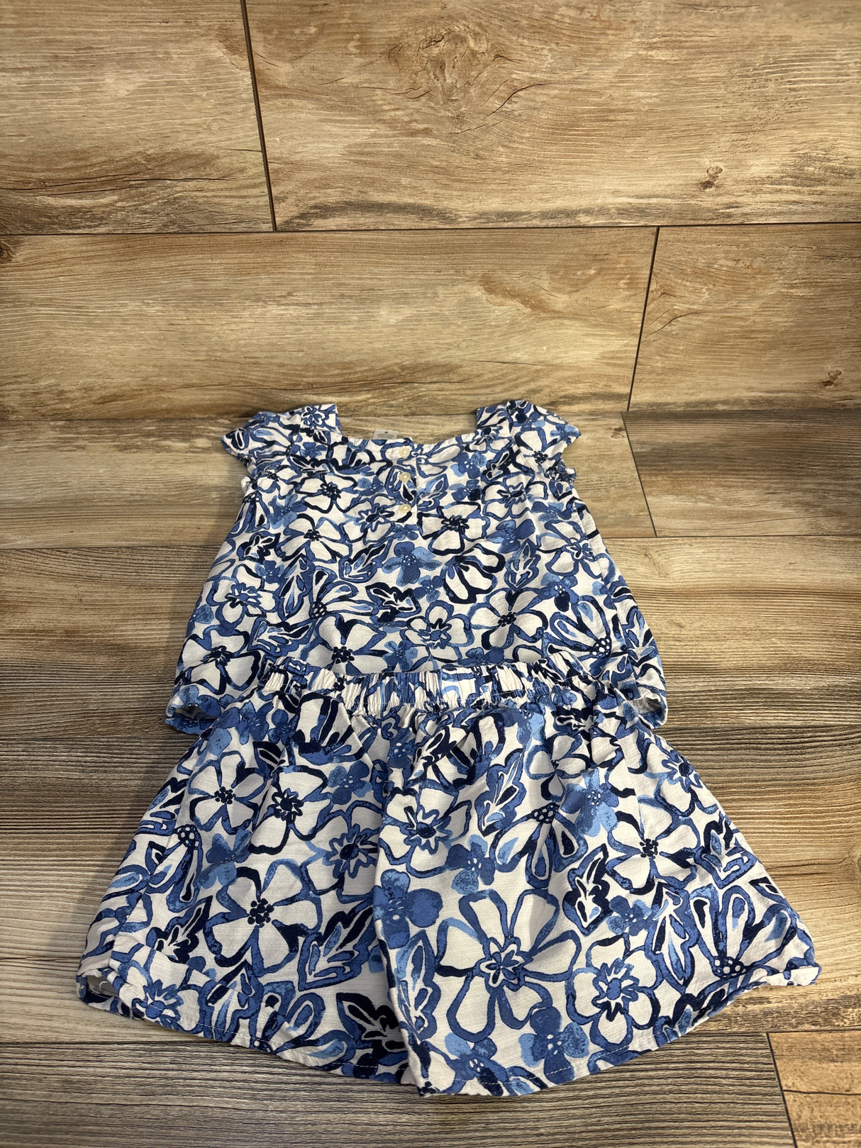 Carter's 2pc Floral Top & Skort Set Blue sz 4T
