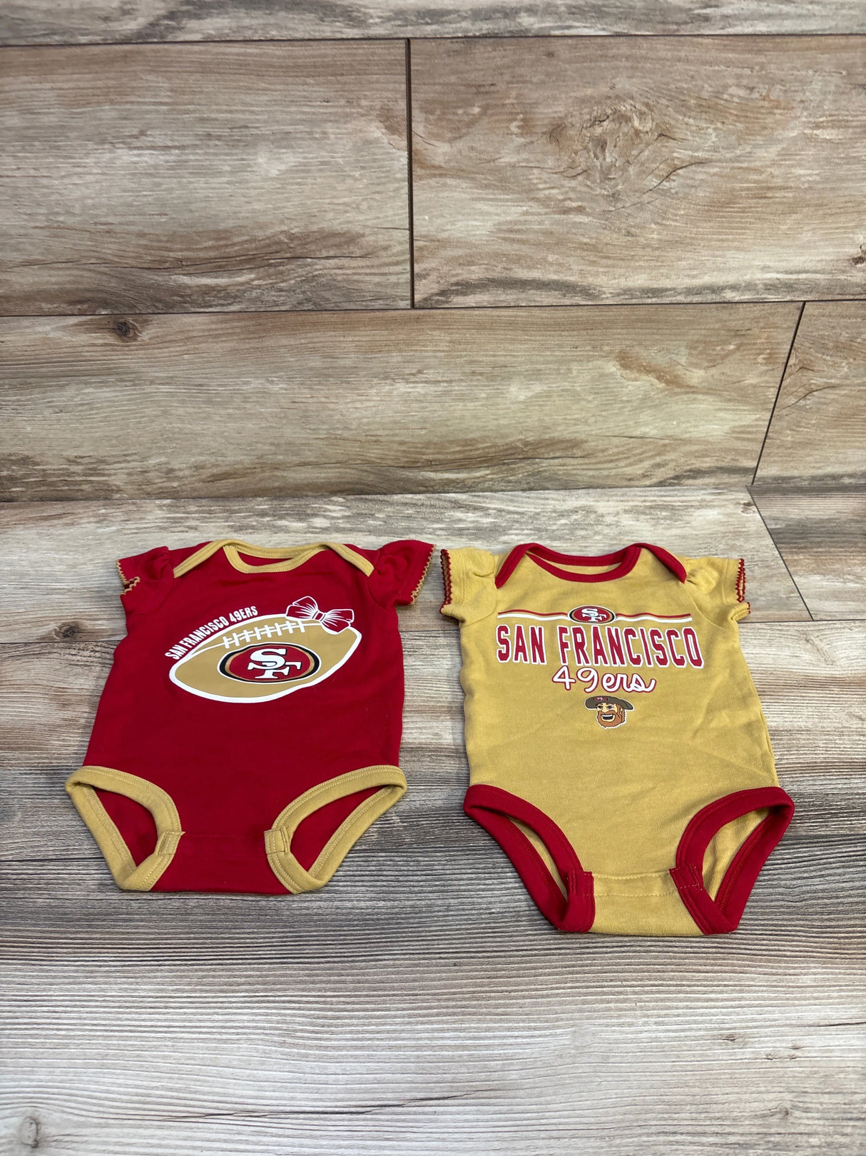 NFL Team Apparel 2pk San Francisco 49ers Bodysuits Red sz 0/3m