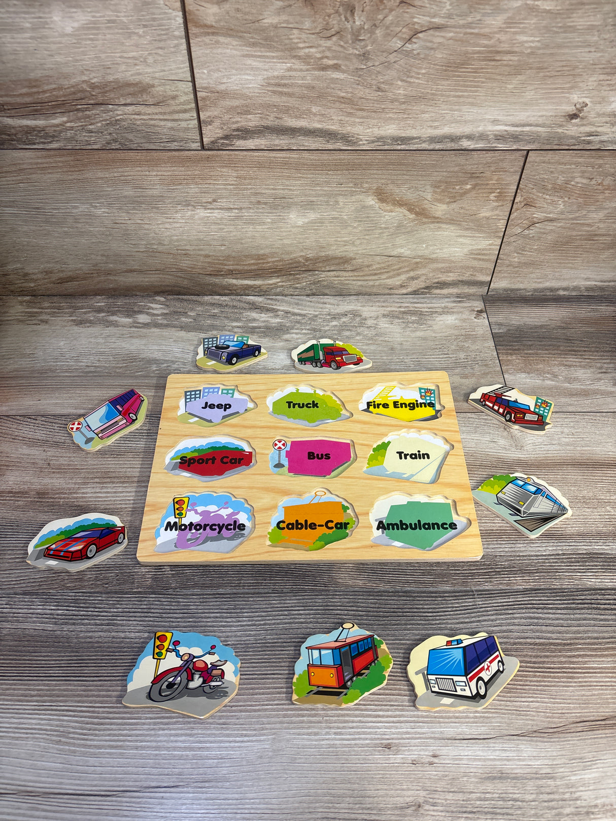 Educational Toys Vehicle Puzzle 9pc