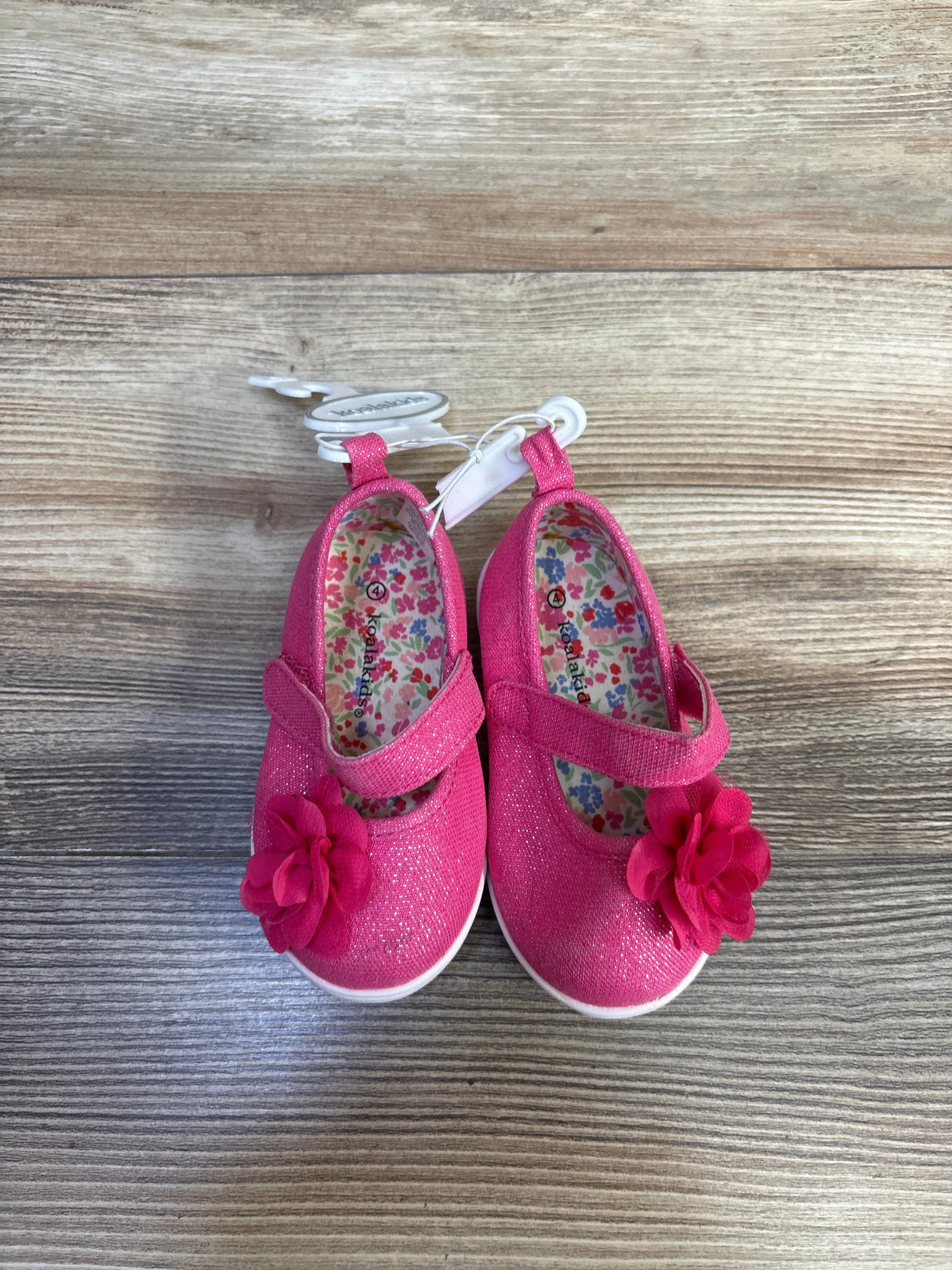 NEW Koala Kids Sparkle Mary Jane Flats Pink sz 4c