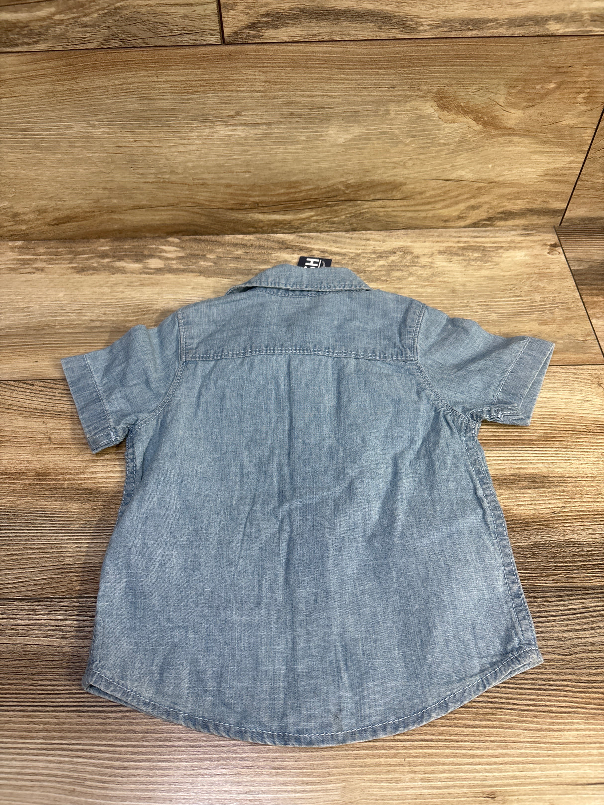 NEW OshKosh Chambray Button Up Shirt Blue sz 12m