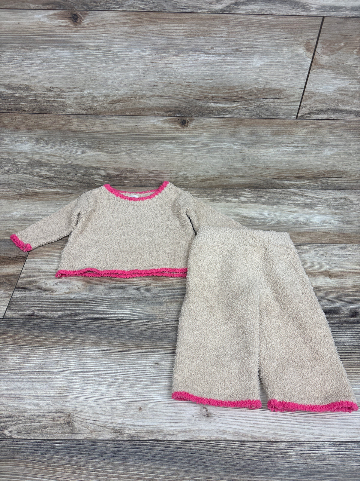 Carter's 2pc Knit Fuzzy Sweater & Pants Set Tan sz 6m