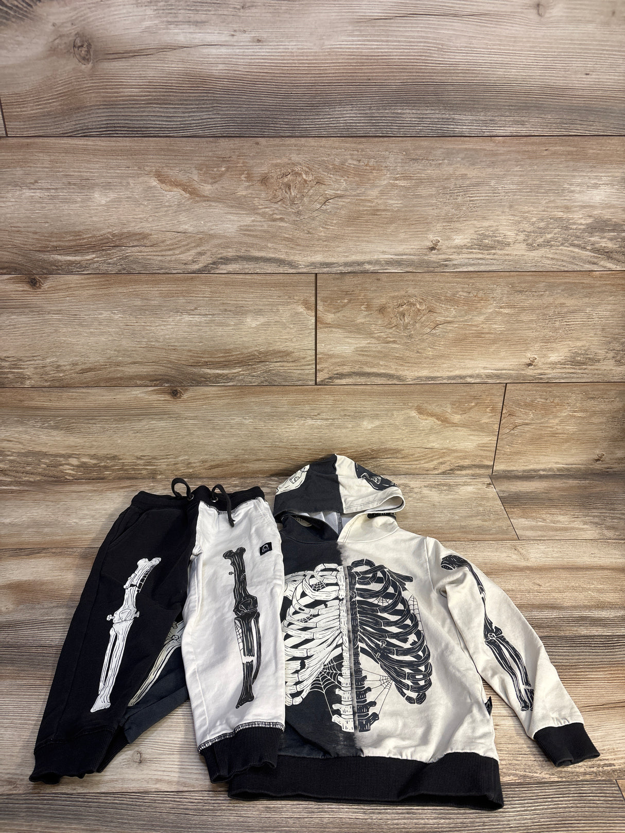 Rags 2pc Skeleton Hoodie & Joggers Set Grey sz 3/4T
