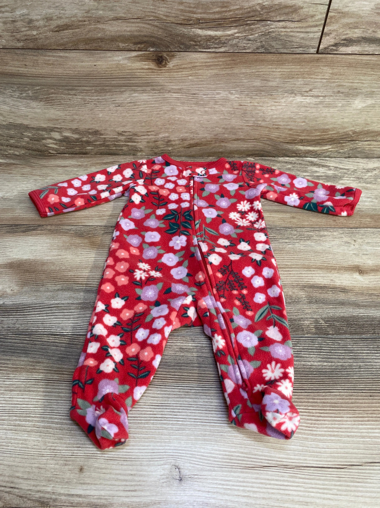 Carter's Floral Blanket Sleeper Red sz 3m - Me n Mommy To Be