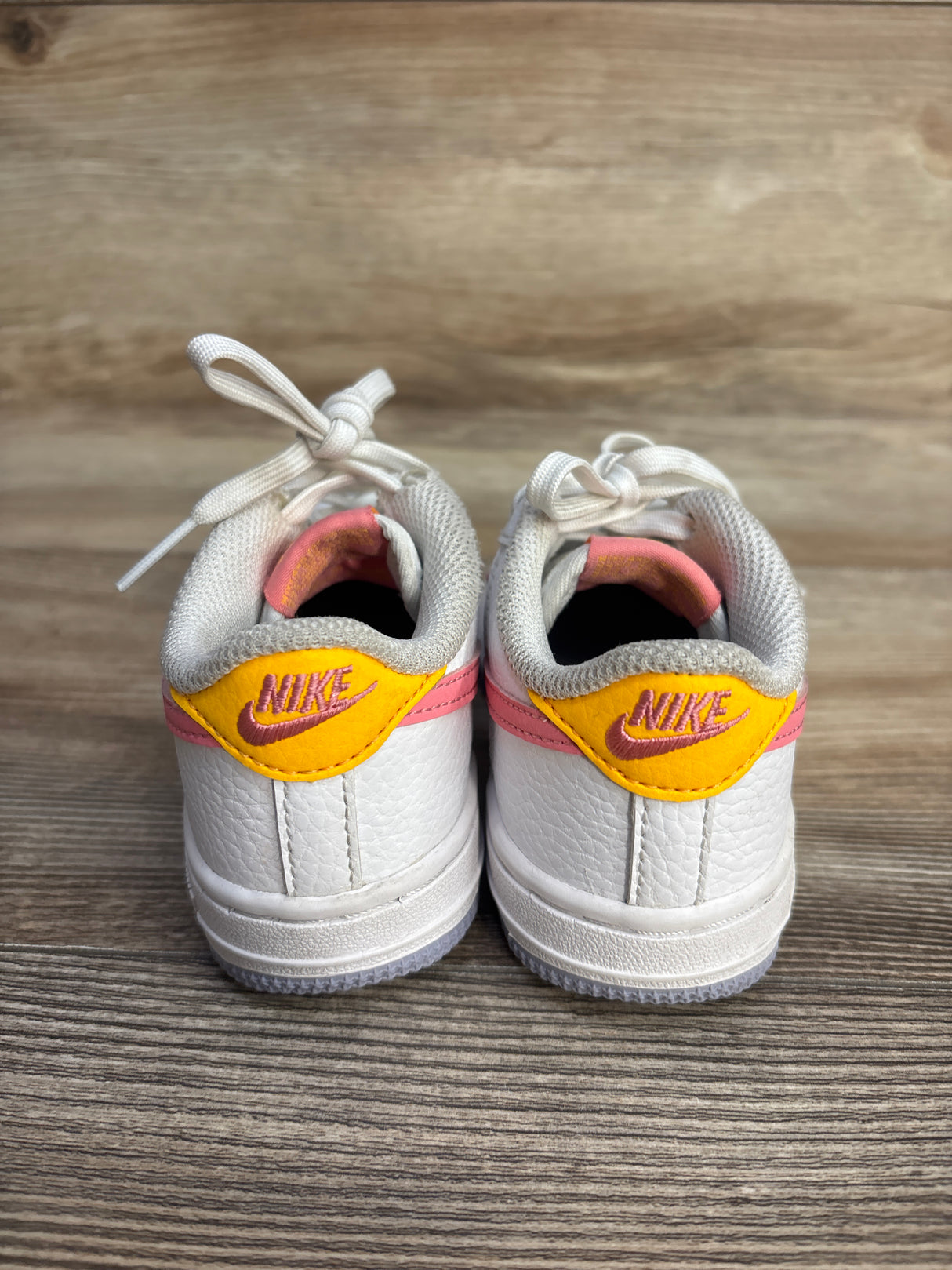 Nike Force 1 Low TD 'White Coral Chalk' Sneakers sz 9c